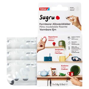 Sugru Mouldable Glue 3 Pack, Red/Blue/Yellow